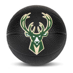 Franklin Sports Nba Milwaukee Bucks Mini Foam Basketball - Kids 5.5'' Inch Toy Basketball For Over The Door + Mini Indoor Hoops