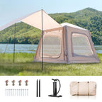 Inflatable Tents With Canopy, Blow Up Tent For Camping 2-4 People, Waterproof Glamping Camping Tents For Outdoors, Air Blow Up T