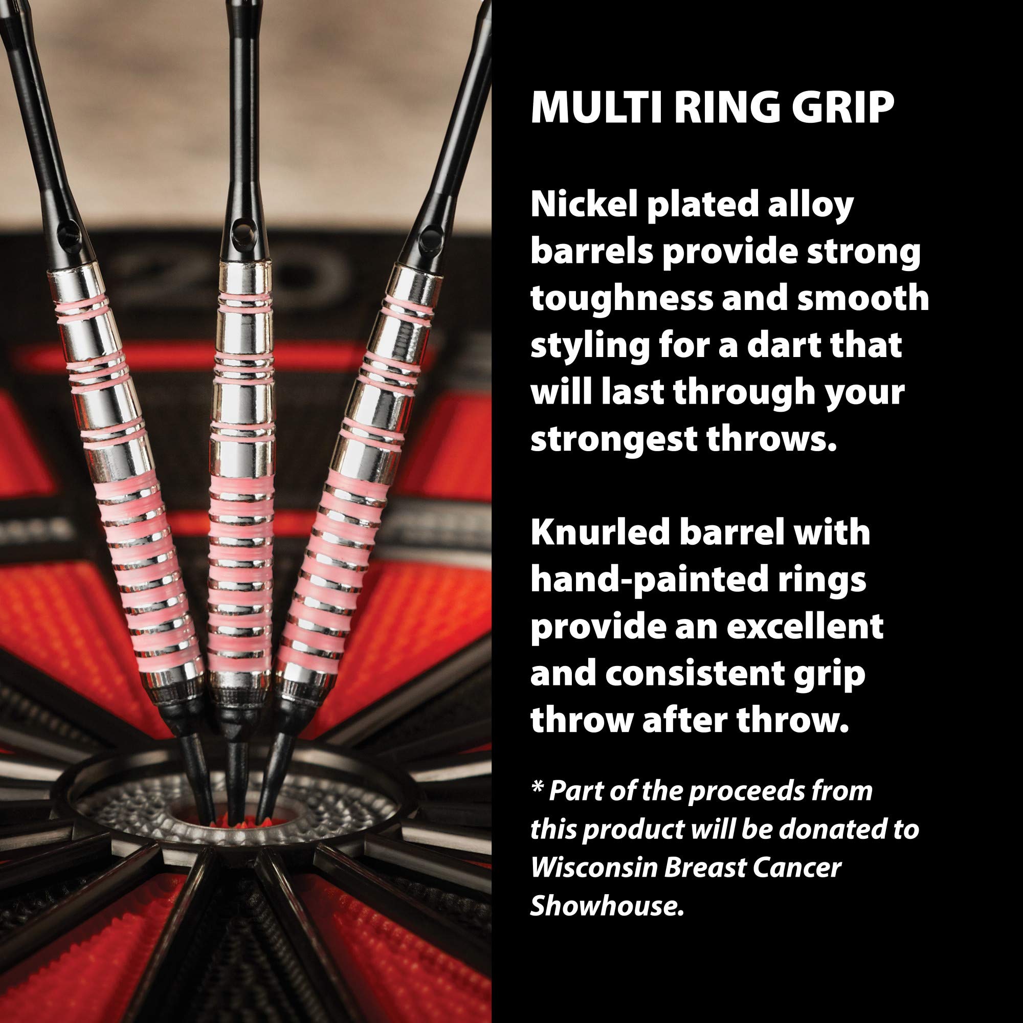 Fat Cat Pink Lady Soft Tip Darts With Storage/Travel Case, 16 Grams