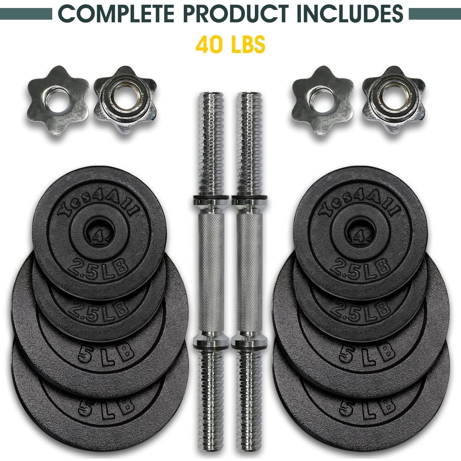Yes4All Adjustable Dumbbell 40.02 Lbs