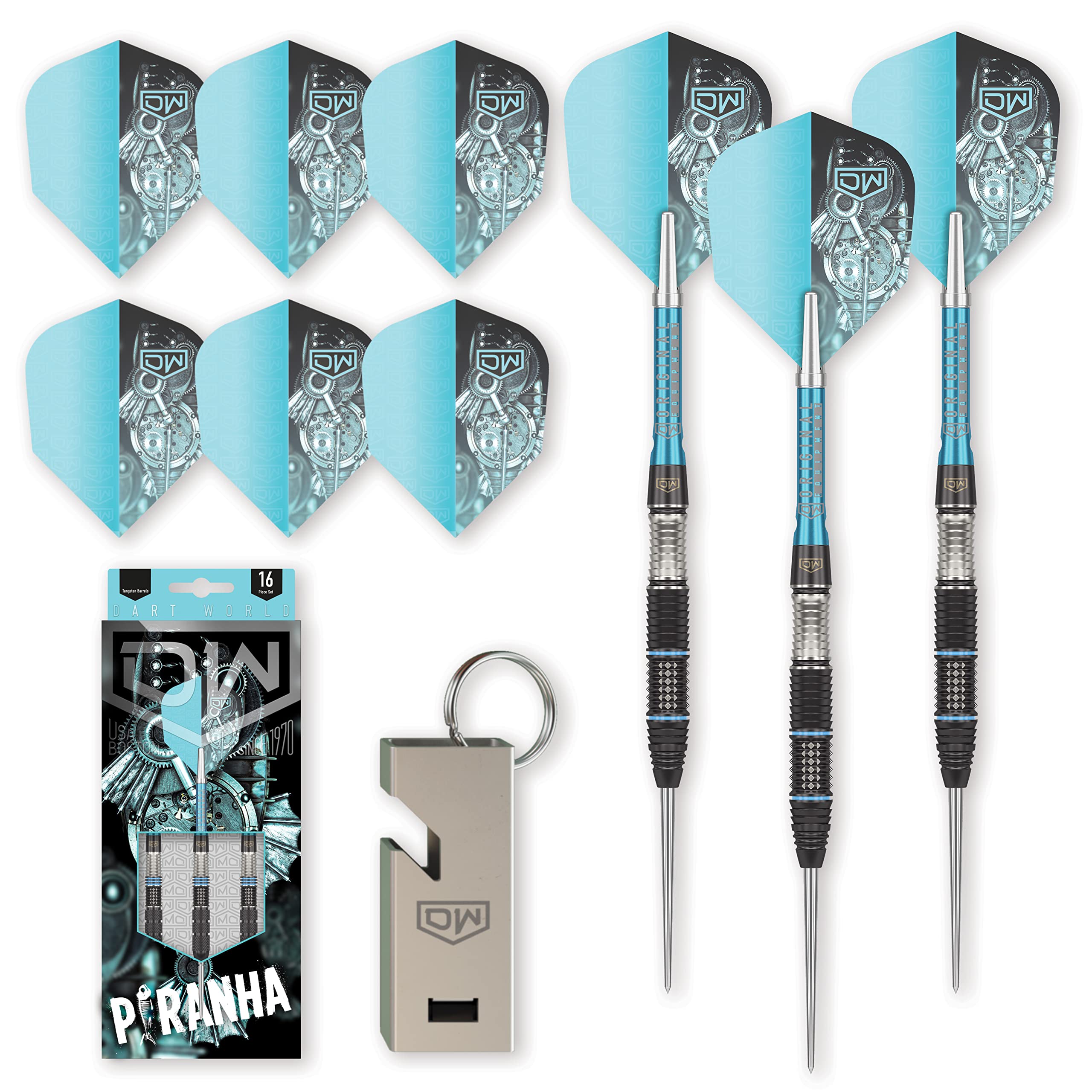 Dw Piranha Steel Tip Darts, Precision Balanced, Accurate, And Durable - Perfect For Professional And Recreational Players