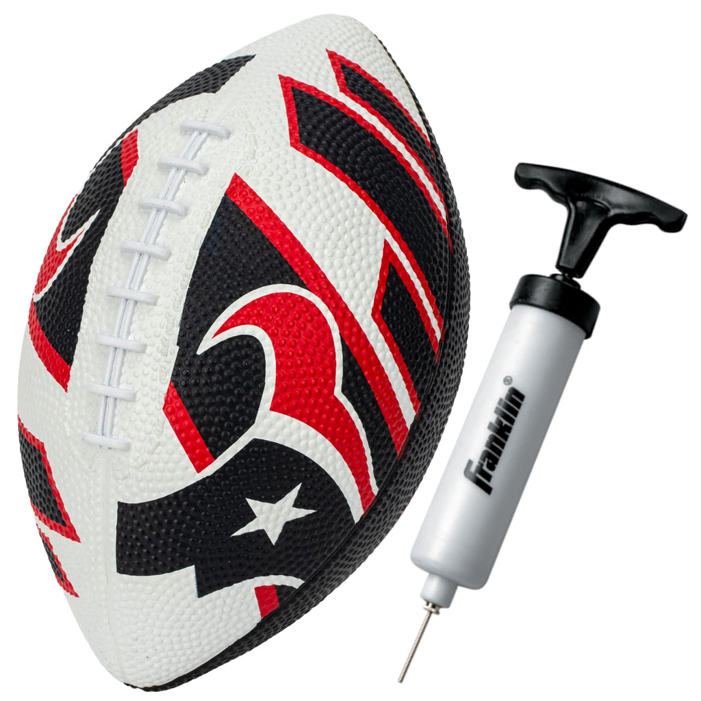 Franklin Sports Nfl Houston Texans Football - Youth Football - Mini 8.5'' Rubber Ball - Perfect For Kids - Team Logos And Colors