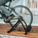 Alpcour Bike Trainer Stand For Indoor Riding - Portable Stainless Steel Indoor Trainer W/Magnetic Flywheel, Noise Reduction, 6 R