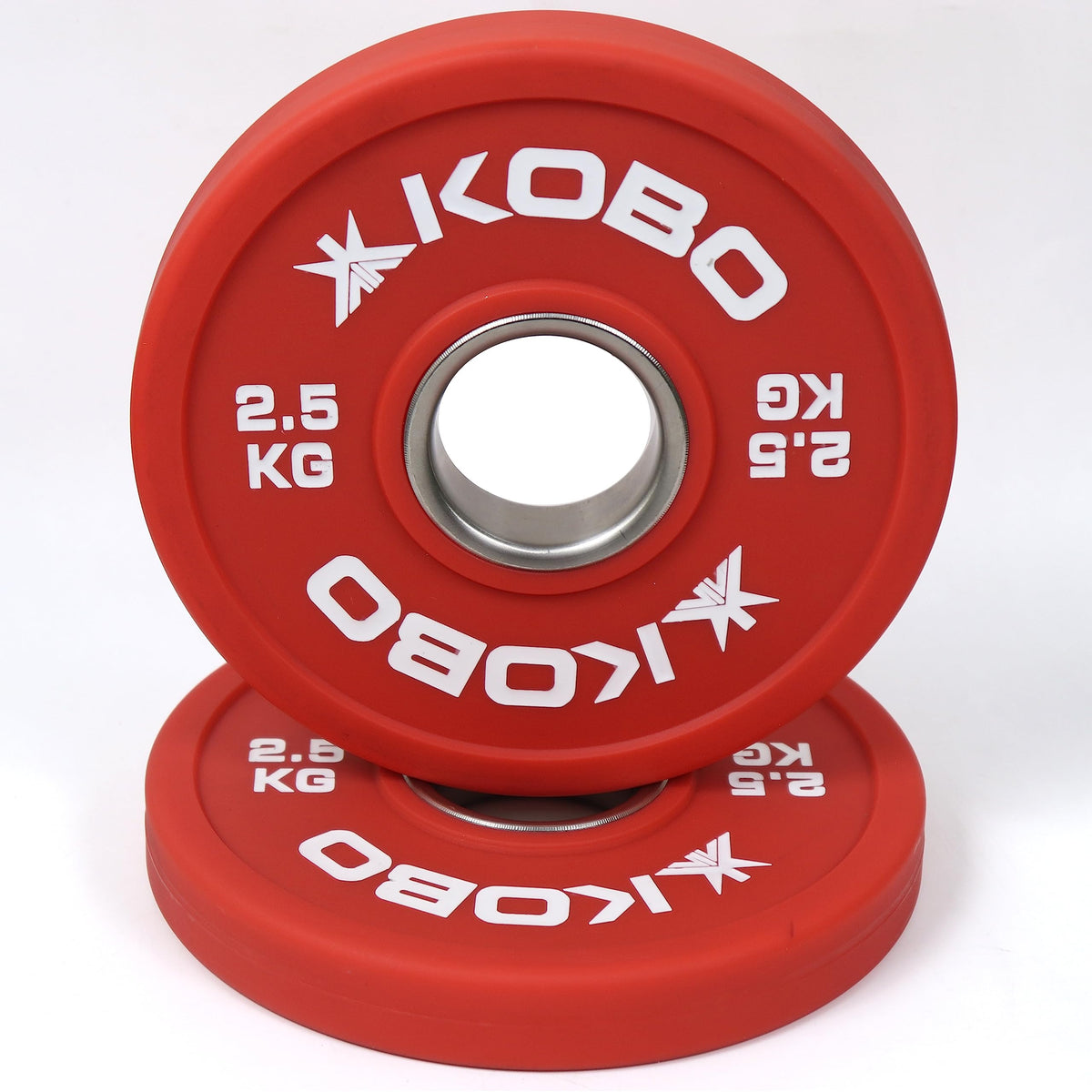 Kobo Urethane Olympic Fractional Plates/Fractional Weight Plates 2 Inch Steel Ring Olympic Weightlifting Crossfit Gym EcoFriend