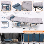Nice C Camping Cot, Heated Cots For Camping, Cots For Adults, Cot Bed, Folding Cot, Heated Mattress, Carry Bag & Storage Pocket,