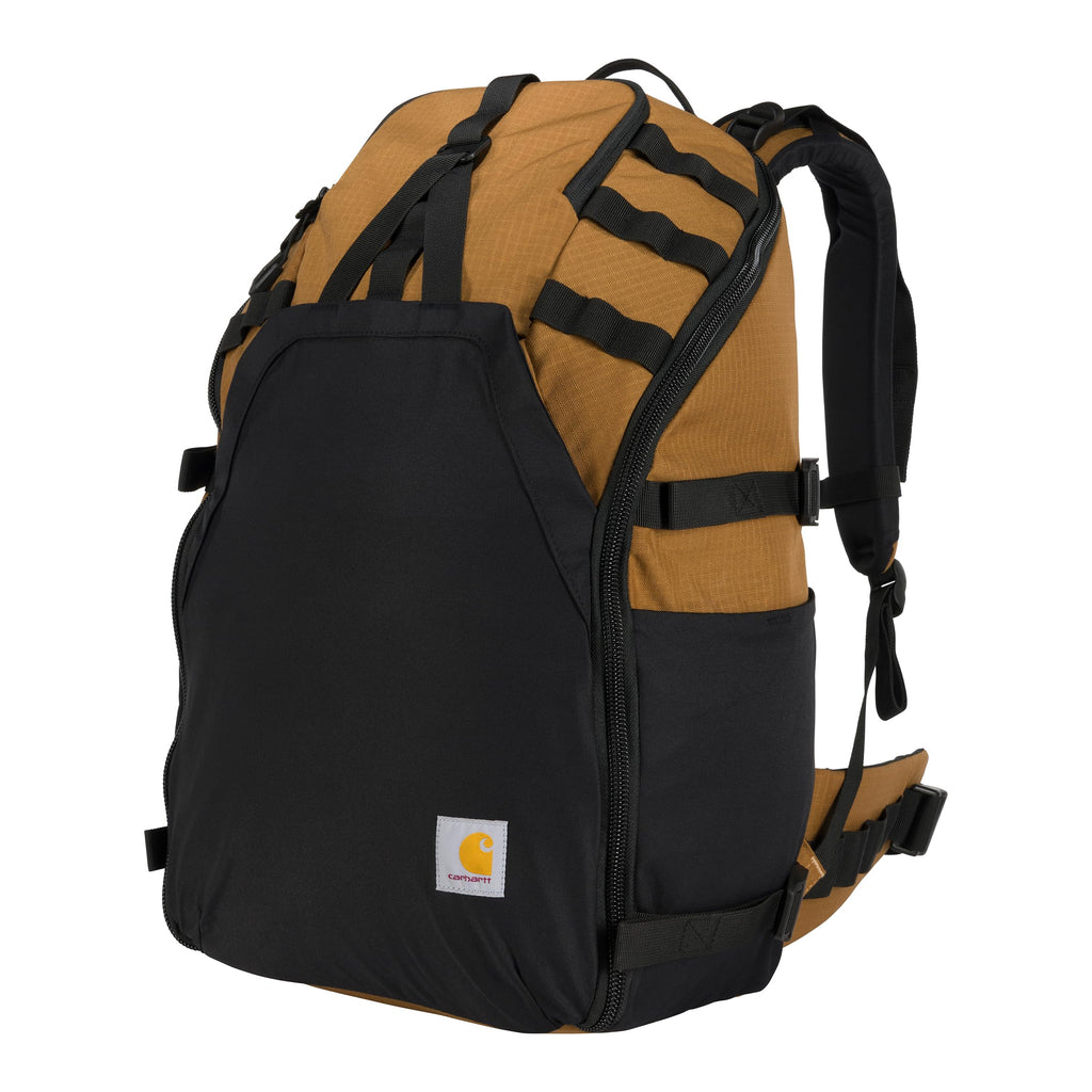 Carhartt 45L Nylon Internal Frame Hiking, Durable Camping & Backpacking Pack W/Hydration Port, Daypack For Men & Women, Brown, O