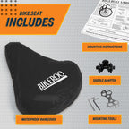 Bikeroo Extra Wide Replacement Saddle Or Outdoor Bike Seat (Indoor, Black)