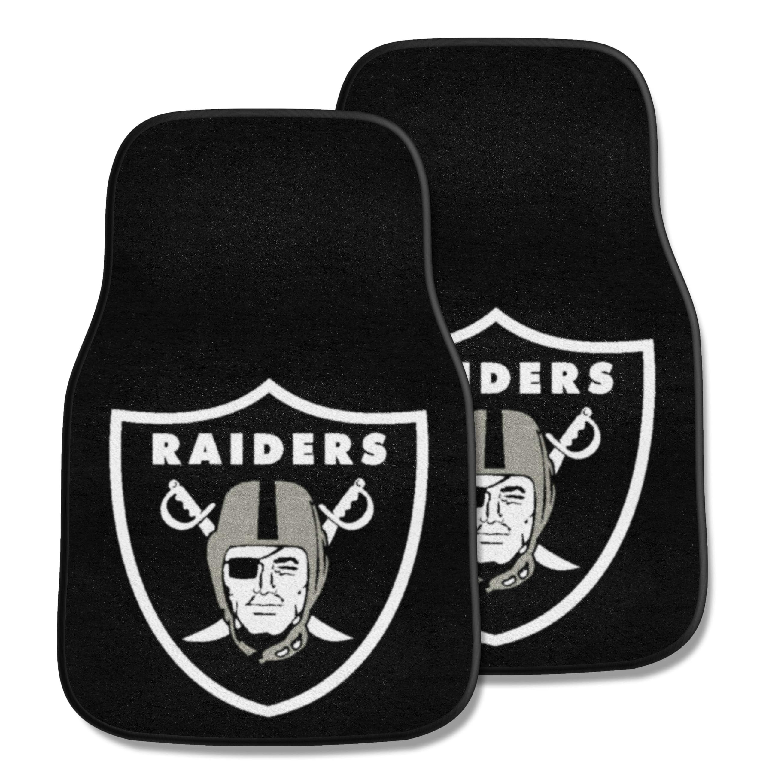 FANMATS NFL Las Vegas Raiders Carpet Car Mat Set 17x27