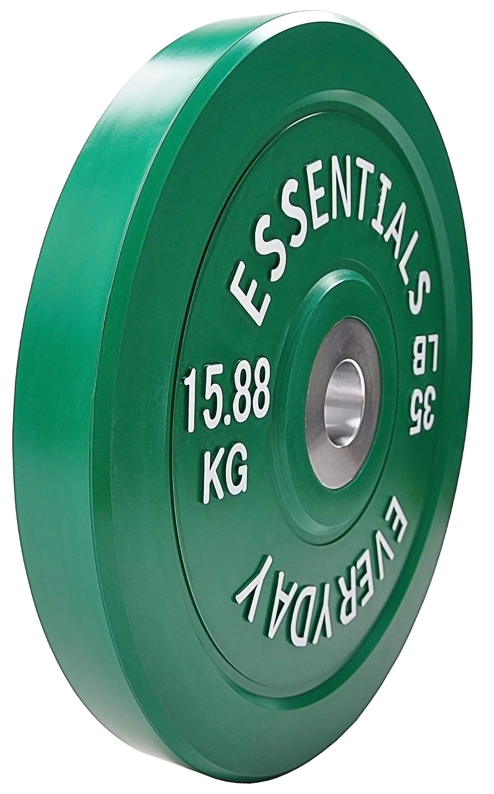 Balancefrom Color Coded Olympic Bumper Plate Weight Plate With Steel Hub, 35Lb Pair