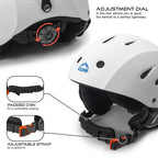 Stomp Ski & Snowboarding Snow Sports Helmet With Build-In Pocket In Ear Pads For Wireless Drop-In Headphone (Matte White, X-Larg