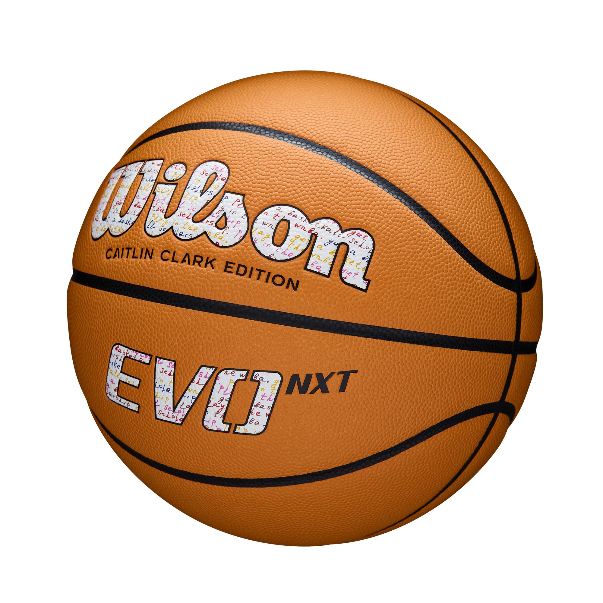Wilson Caitlin Clark Evo Nxt 3951 Game Basketball - Orange, Size 7-29.5''