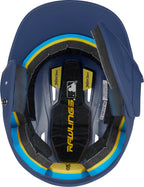 Rawlings Mach 1-Tone Right Batting Helmet W/ Adjustable Face Guard Right Handed Adjustable, Sr, Navy