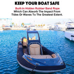 Bungee Dock Line Mooring Rope For Docking With Stainless Steel Clip Accessories For Boats Pwc, Built In Snubber, Kayak, Watercra