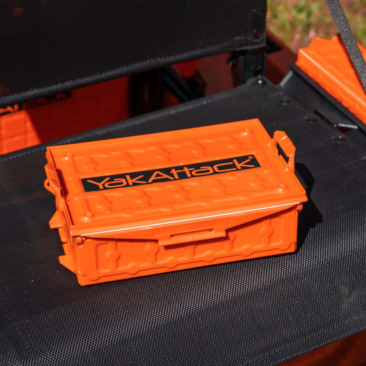 Yakattack Tracpak Stackable Storage Box - Yakattack Orange | Kayak Fishing Gear Storage | Fits Geartrac & Mightymount | Kayak Ac