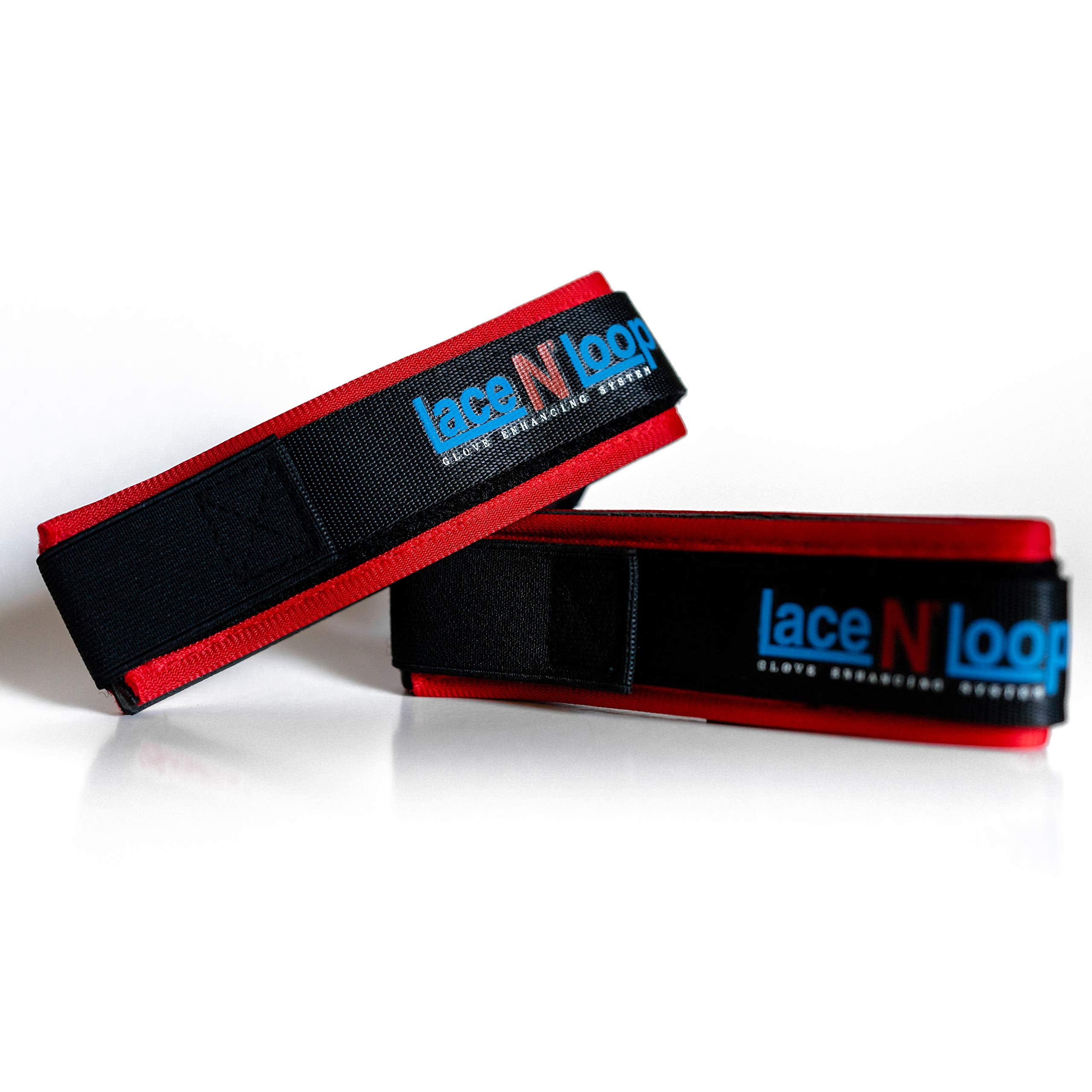 Lace N Loop Straps (Pair) (Red & Black)