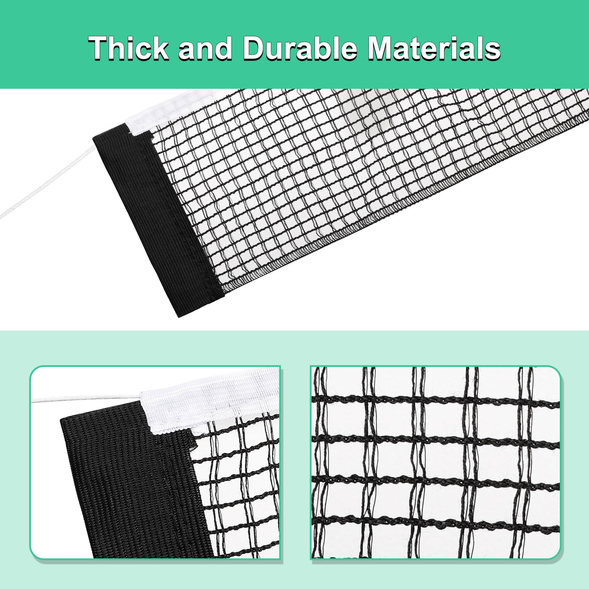 Uxcell Retractable Ping Pong Net For Any Table, Portable Table Tennis Net Replacement, Folding 68'' Nylon String Tension Ping Po