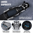 Partage Golf Travel Bag With Wheels,Golf Travel Case For Airlines, 600D Heavy Duty Oxford -Gray
