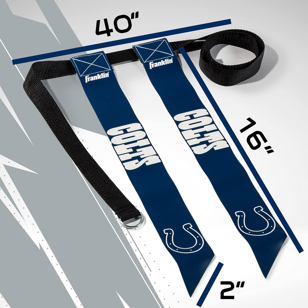Franklin Sports Nfl Indianapolis Colts Flag Football Sets - Nfl Team Flag Football Belts And Flags - Flag Football Equipment For