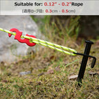 Azarxis Aluminum Alloy Paracord Tensioners Rope Adjuster, Ultralight Strong Tent Guyline Cord Adjuster Wind Rope Buckle (Red (Th