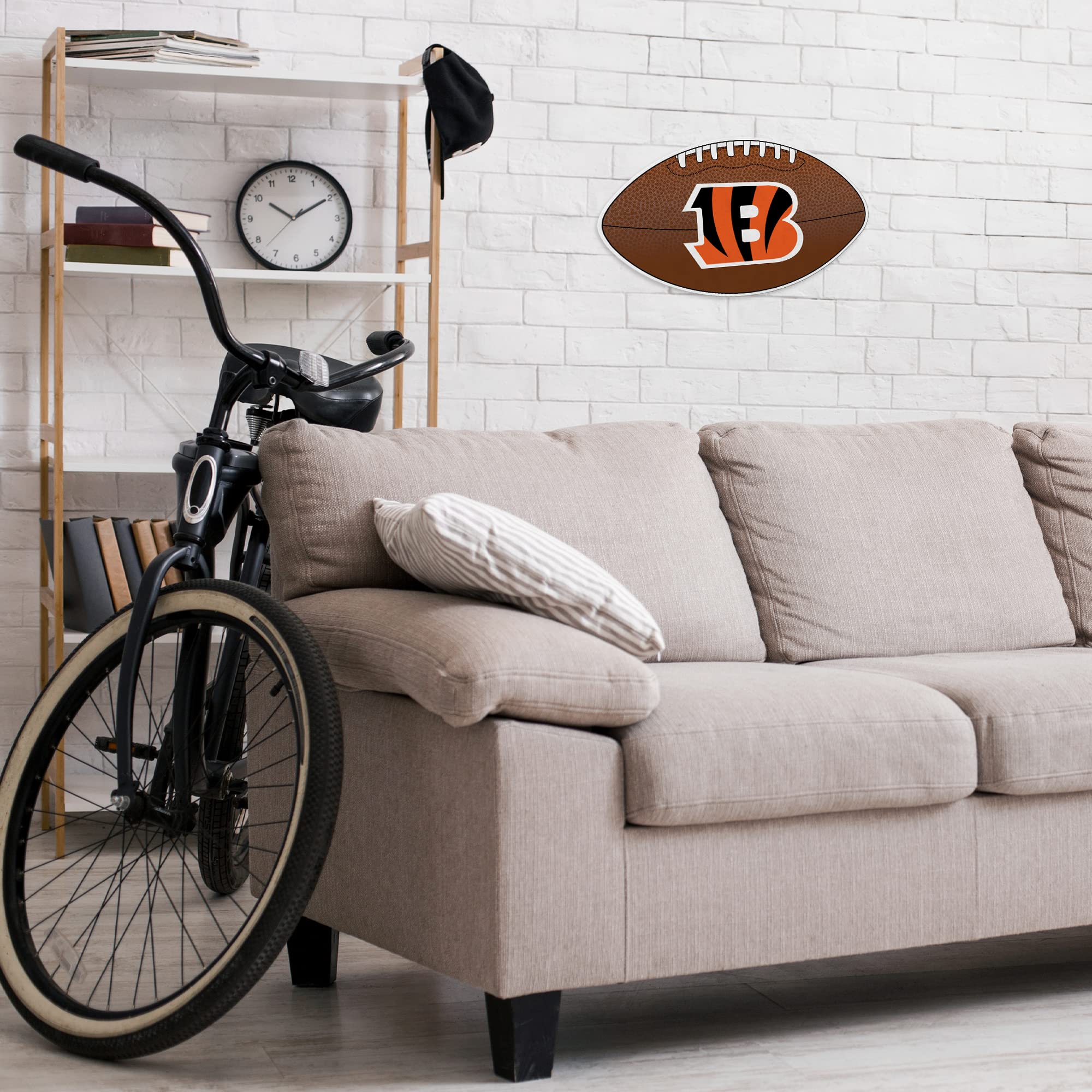 Rico Industries Nfl Football Cincinnati Bengals Bengals Football Shape Cut Pennant - Home And Living Room D  Cor - Soft Felt Ez