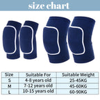 Obmwang Volleyball Knee Pads And Volleyball Arm Pads Set For Kids Youth Volleyball Yoga Dance Football Basketball Running, Large
