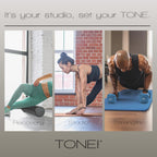 Tone Fitness 15 lb Neoprene Dumbbell Pair for Home Workouts - Non-Slip Design - Beige