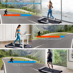 Electric Treadmills For Home Small, 2.5Hp Portable Walking Pad Treadmill, Under Desk Treadmill With Remote Control, Compact Home