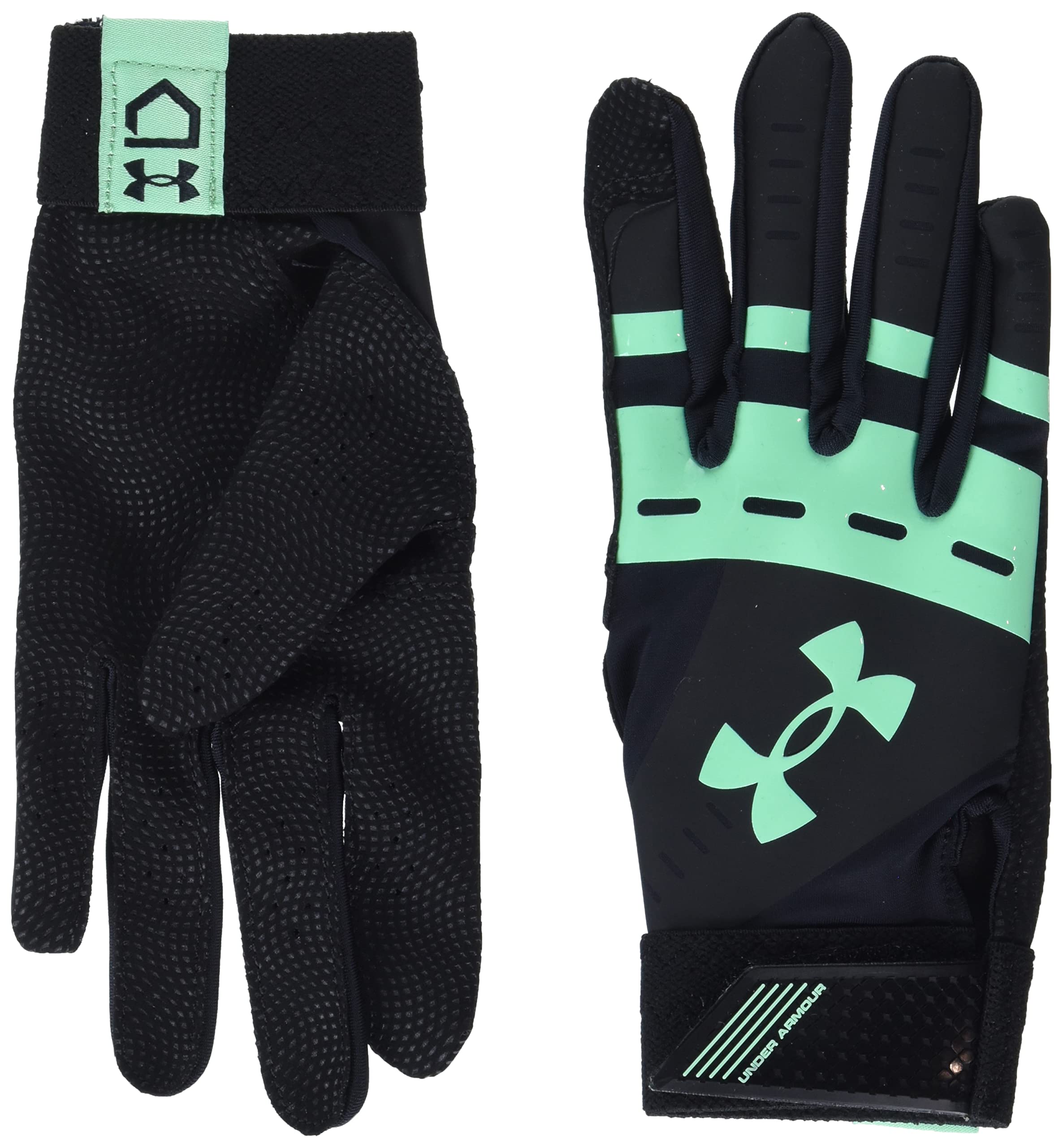 Under Armour Womens Radar Softball Gloves , (002) Black / Antifreeze / Antifreeze , Medium