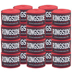 Ringside Cotton Standard Boxing Handwrap (Pack Of 10), Red