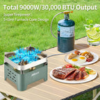 Camping Stove Portable Propane Camping Stove Small Outdoor Stove, 30,000 Btu Camp Stove,Windproof Single Butane Stove, With Carr