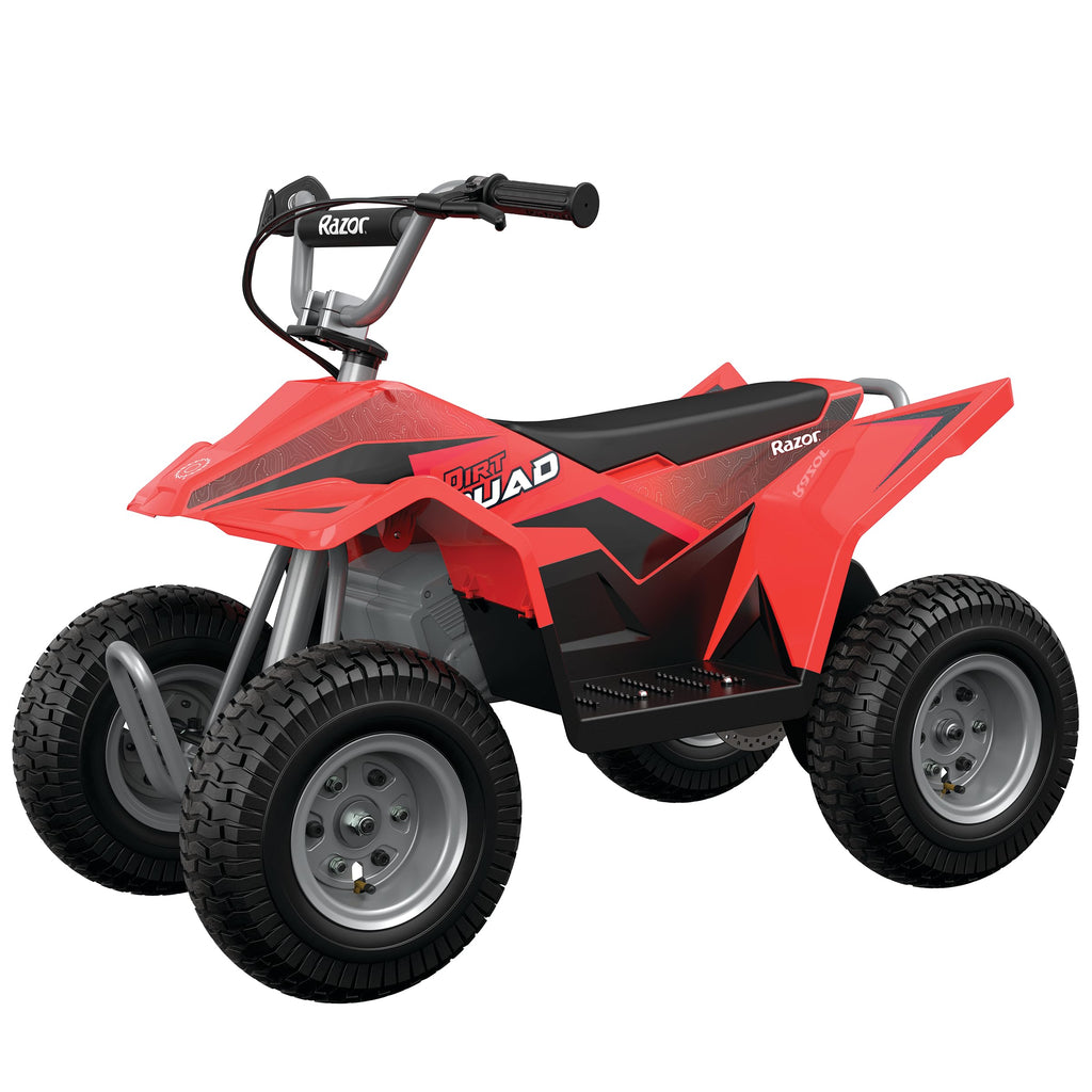 Razor Dirt Quad - 24V Electric 4-Wheeler Ride-On for Kids 8+, T wist-Grip Variable-Speed Acceleration Control, Up to 8 MPH, Forw