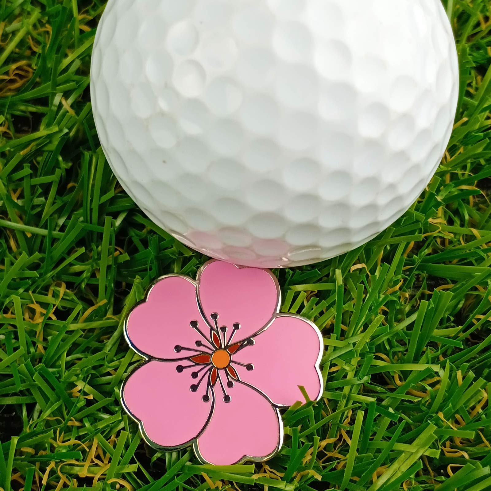 Pinmei Flower Golf Ball Marker With Golf Hat Clip For Your Friend (Flower Clip)