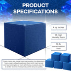 Isellfoam Foam Pit Cubes/Blocks 500 Pcs. (Blue) 4''X4''X4'' Flame Retardant Foam Blocks For Gymnastics, Freerunning And Parkour