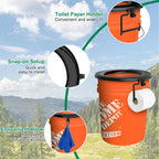 Bucket Toilet Seat, Portable Toilet Seat For 5 Gal Buckets, Camping Seat For Pail, Snap-On Bucket Seat For Outdoor, Camping, Hik