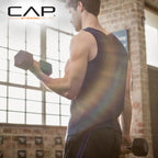 CAP Barbell 65 LB Rubber Coated Hex Dumbbell Hand Weight - Pair | Black Handle