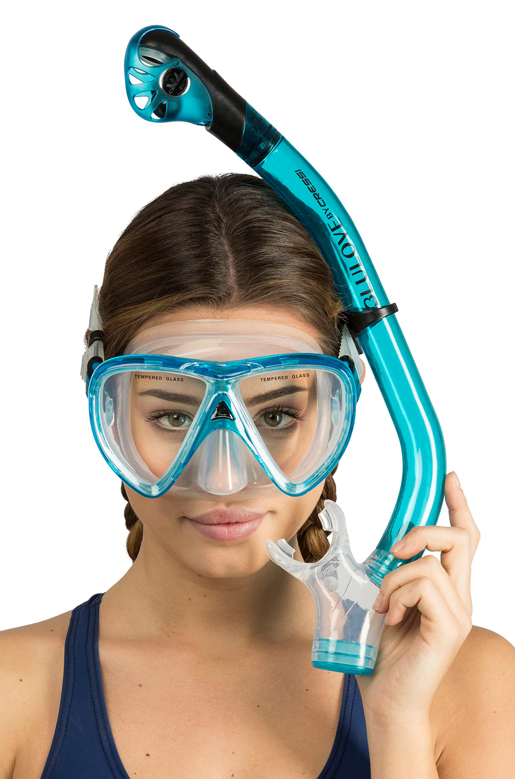 Cressi Ikarus & Orion Dry, Translucent Aqua, Clear/Translucent Aquamarine, One Size