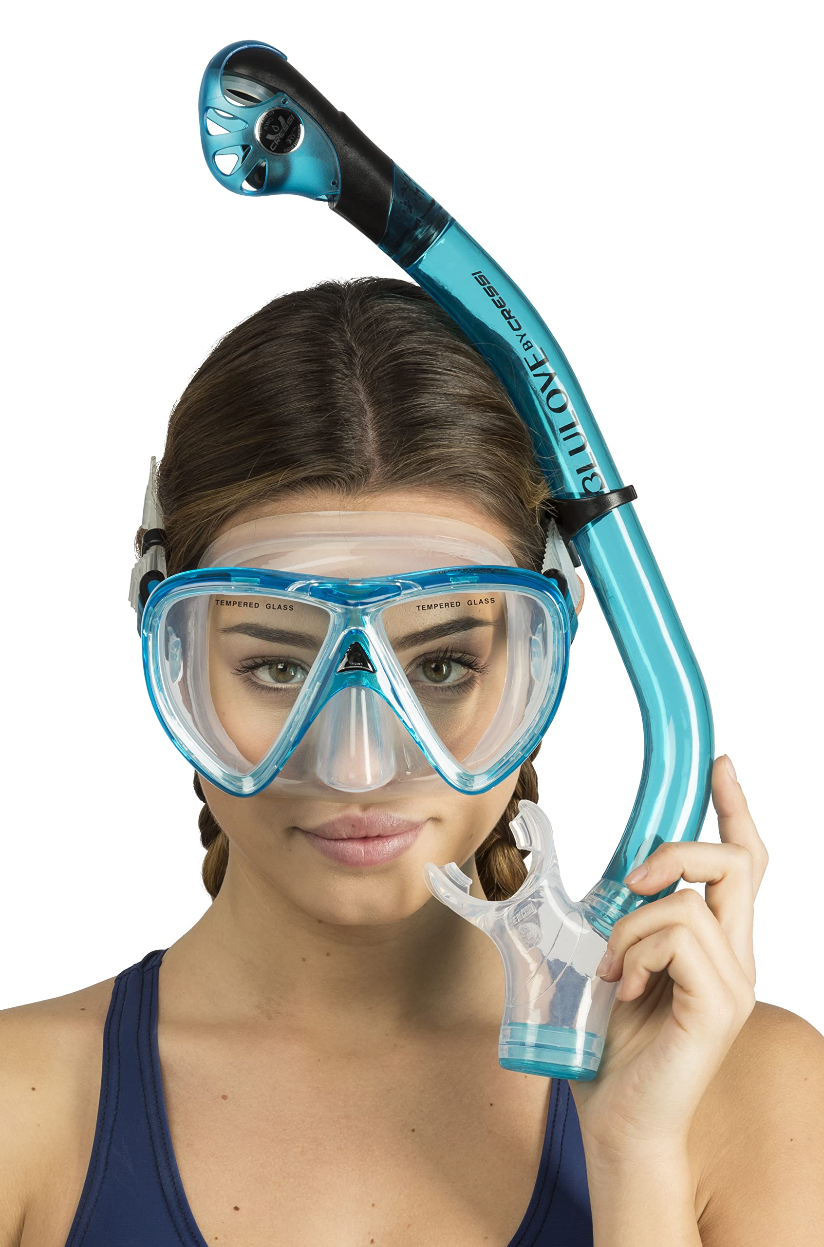 Cressi Ikarus & Orion Dry, Translucent Aqua, Clear/Translucent Aquamarine, One Size