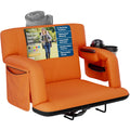 Reclining Stadium Seats For Bleachers With Back Support - Wide Bleacher Chair Cushion, Armrests, Large Pockets, And Multiple Saf