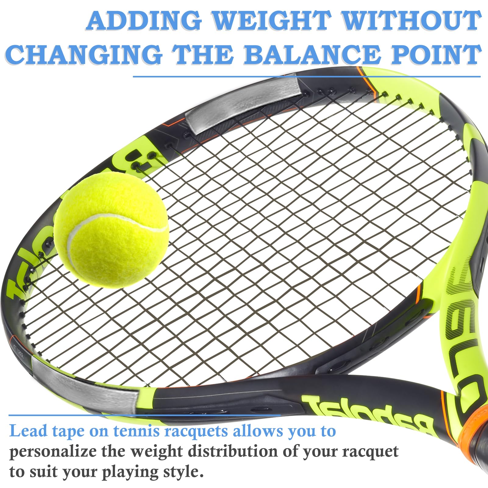 Nvaav 1/2    100 Inch - 2 Gramper Inch Lead Tape For Tennis Racquet Golf Club Pickleball Paddles, Head Lead Weighted Tape Strips