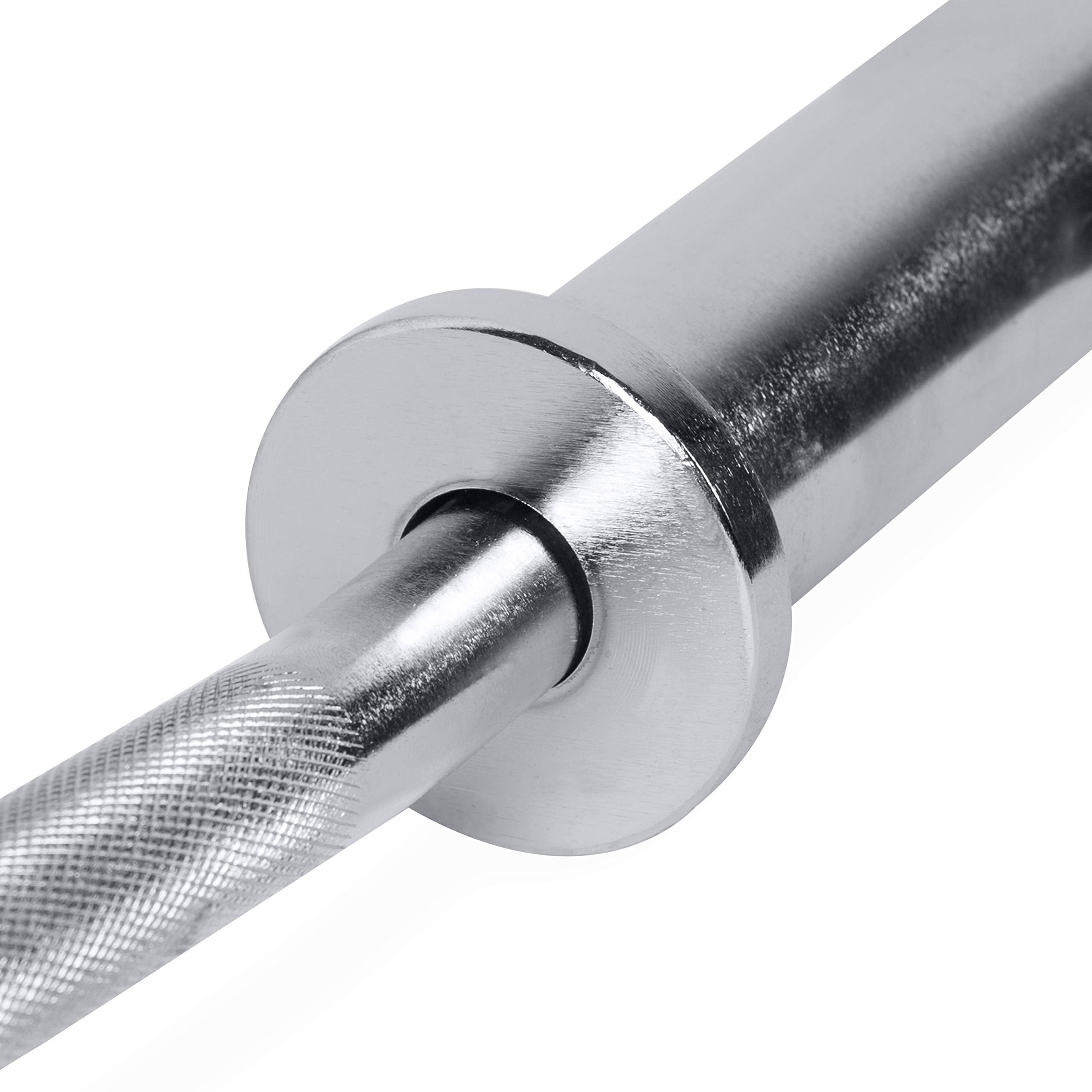 Cap Barbell Olympic Ez Curl Bar, Chrome (New Version), 47-Inch (Obis-47)