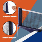 Hbaushun Collapsible Table Tennis Net,Training Competition Professional Ping Pong Net Portable Posts With Adjustable Strength Cl