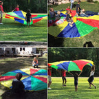 Sonyabecca Parachute 10 Feet For Kids With 12 Handles Play Parachute For 8 12 Kids Tent Cooperative Games Birthday