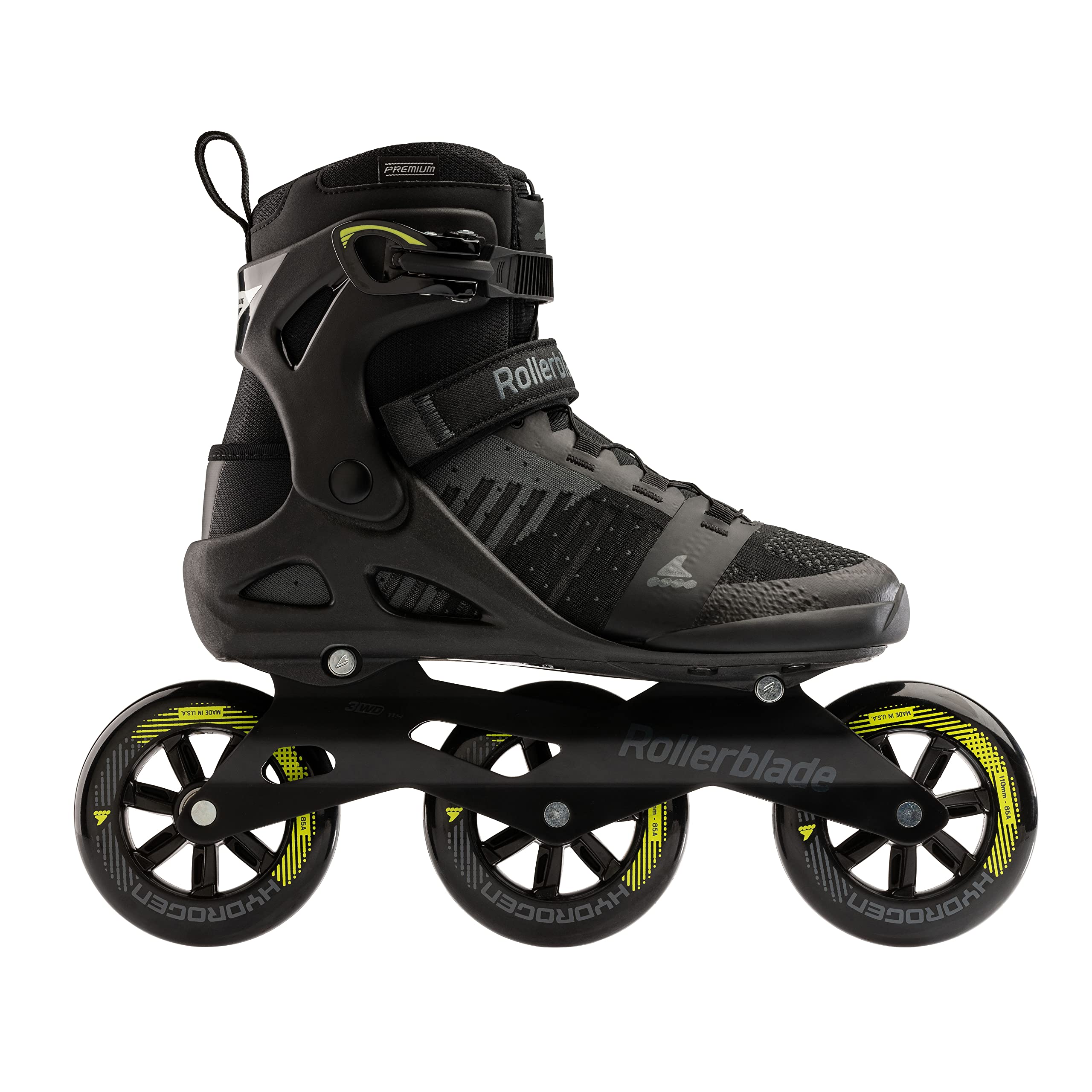 Rollerblade 072204001A17.5 Macroblade 110 3Wd Black/Lime 7.5