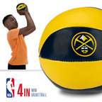 Franklin Sports Nba Denver Nuggets Toy Basketballs - 2 Pack Of Kids Soft Mini Basketballs For Over The Door + Indoor Hoops - Nba