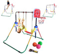 Kids Jungle Gymnastics Expandable Junior 4 In 1 Training Monkey Horizontal Bars Climbing Tower Child Playset Training Pull Up Gy