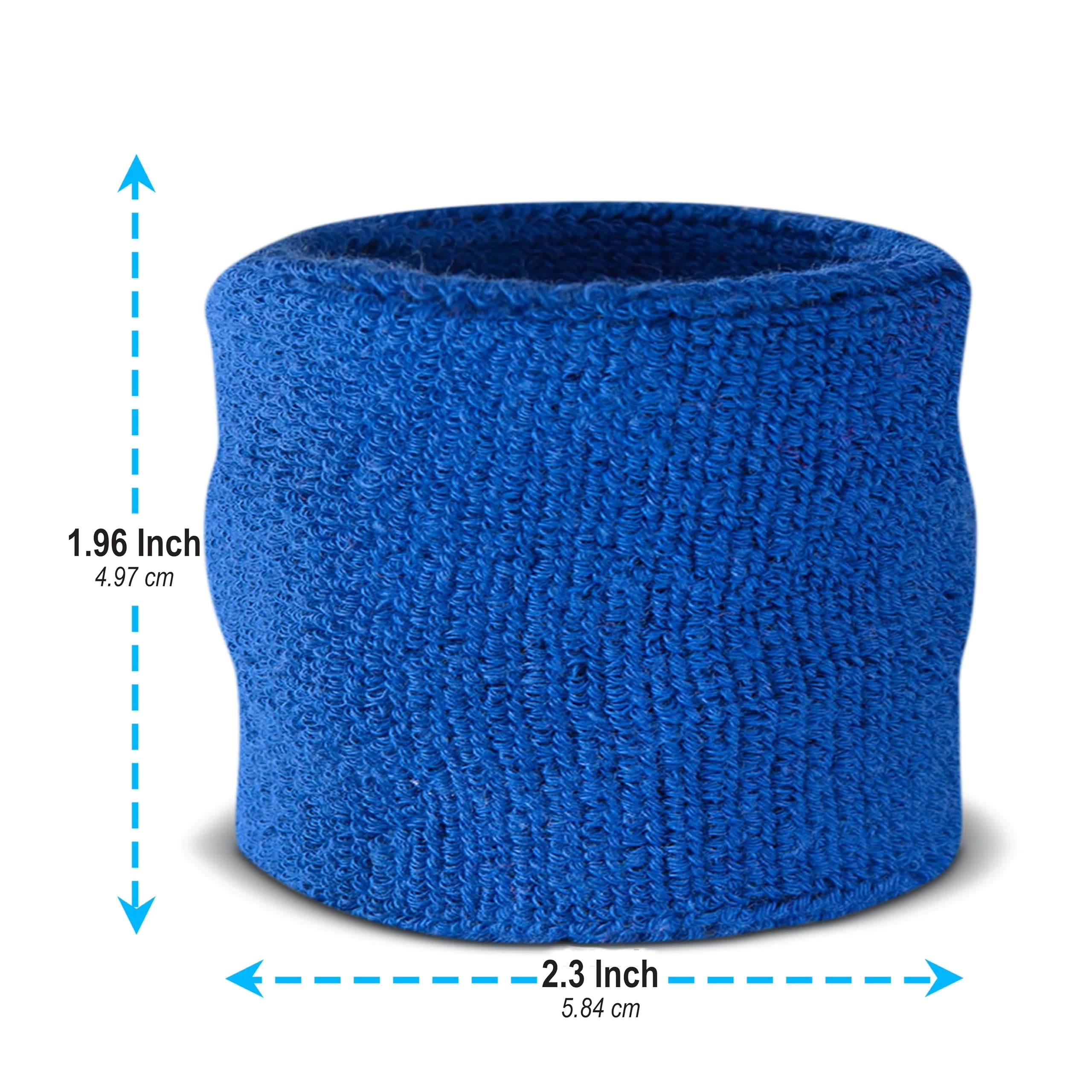 Suddora Wrist Sweatbands, Absorbent And Breathable Thick Cotton Bands For Working Out, Gymnastics, Basketball, Tennis, And Footb