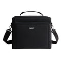 PackIt Freezable Newport Cooler, Black, Collapsible, Reusable, Built with ECOFREEZE Technology, Wide Top Opening, Double Zip Clo