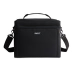PackIt Freezable Newport Cooler, Black, Collapsible, Reusable, Built with ECOFREEZE Technology, Wide Top Opening, Double Zip Clo