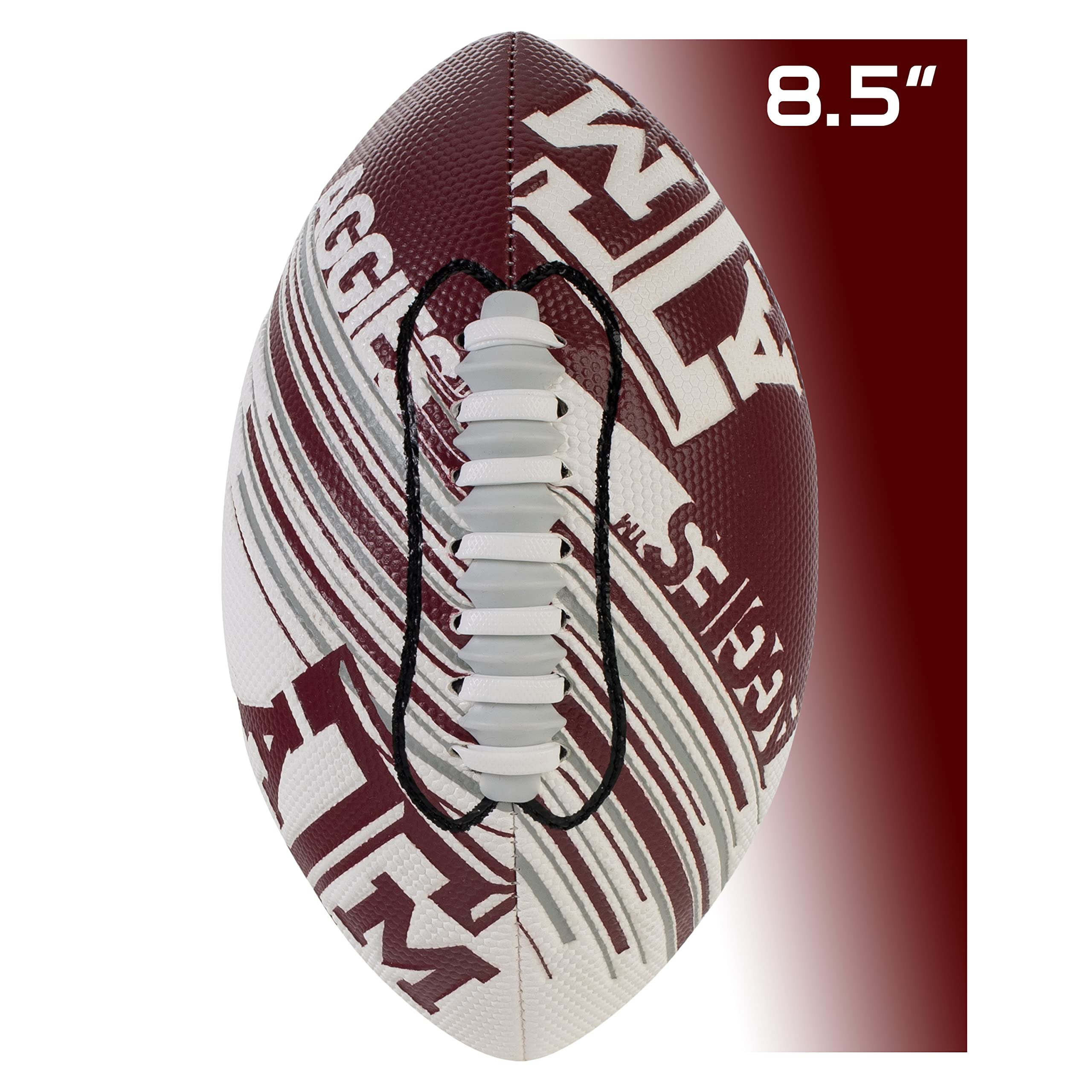 Franklin Sports Texas A&M Aggies Foam Football - Youth Mini Football For Kids - 8.5'' Junior Soft Foam Ball - Spacelace Easy Gri