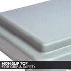 The Step (Made In Usa) 4 Inch Stackable Aerobic Exercise Platform (Grey) With Non-Slip Surface And Nonskid Feet To Prevent Slidi